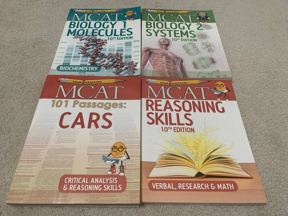 Examkrackers MCAT 4-book set (Biology I, II, CARS, Reasoning Skills) - Image 1 of 4