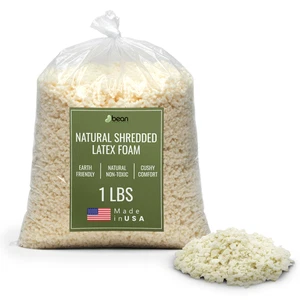 Natural Shredded Latex Foam - New Recycled Fill for Bean Bags, Pet Beds, Pillows - Picture 1 of 11