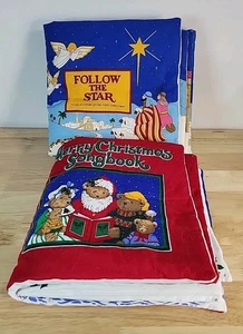 2 Soft Cloth Children’s Books "Follow The Star" & "Merry Christmas Songbook" - Picture 1 of 17