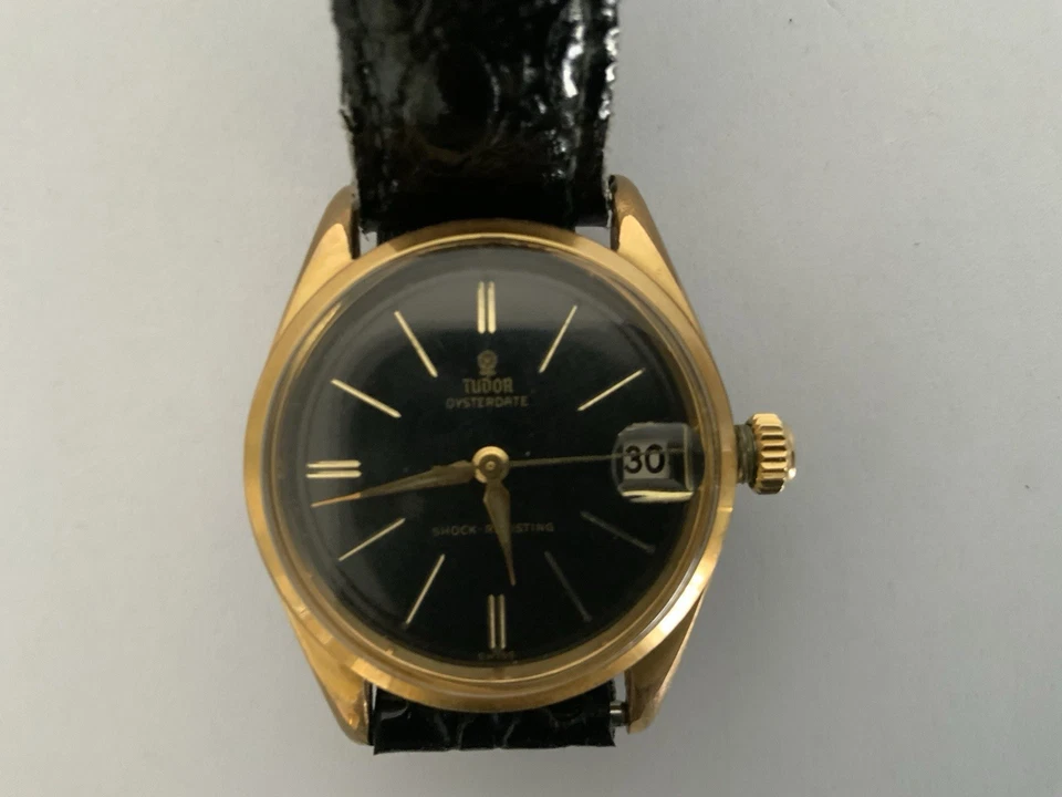 Vintage Tudor Rolex Oysterdate Black Dial Watch 1959 (Ref. 7961) Rare Edition - Image 1 of 4