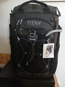 Titan Deep Freeze 26 Can Backpack Cooler, Black - Picture 1 of 2