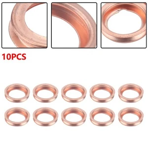 Pack of Ten Metal Oil Washers Compatible with Various For Nissan Models - Picture 1 of 8