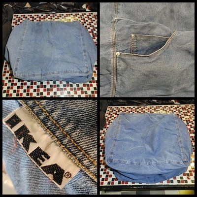 Lot of 2 ~ Ikea Air Soft air Furniture Cover Denim Jean Cube Ottoman Bean Bag - Image 1 of 4