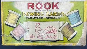 RARE VINTAGE PARKER BROTHERS ROOK SEWING CARDS WITH DEXTER YARNS THREAD 1930'S - Picture 1 of 9