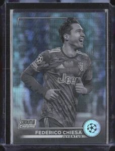 2022-23 Stadium Club Chrome UEFA Federico Chiesa Black & White Prism #/350 - Picture 1 of 2