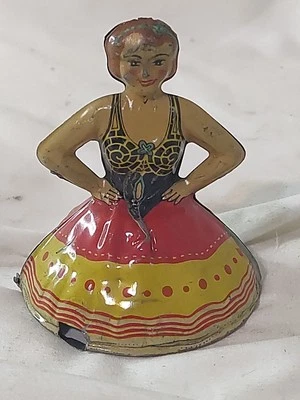 DE COLECCIÓN LOUIS MARX CO HOJALATA CUERDA BAILARINA BALLET SOLO TORSO SIN PATAS SIN PIEZAS CLAVE Foto 1 de 4