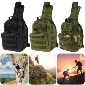 Men Molle Tactical Sling Brusttasche Rucksack Messenger Schultertasche Chest Bag - Bild 1 von 13