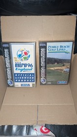 Sega Saturn games X2 PAL region Pebble Beach Golf Links & euro 96 both C.I.B