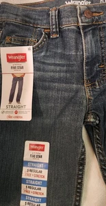 Pantalones de mezclilla clásicos de pierna recta talla 5 regulares BACK TO SCHOOL NUEVOS CON ETIQUETAS Wrangler - Imagen 1 de 3