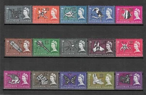 Islas Salomón Británicas 1966/67 SG 135A/152A MNH - Imagen 1 de 1