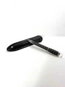 Penna stilografica MONTBLANC Starwalker platinata in metallo gomma con manica in pelle - Foto 1 di 6