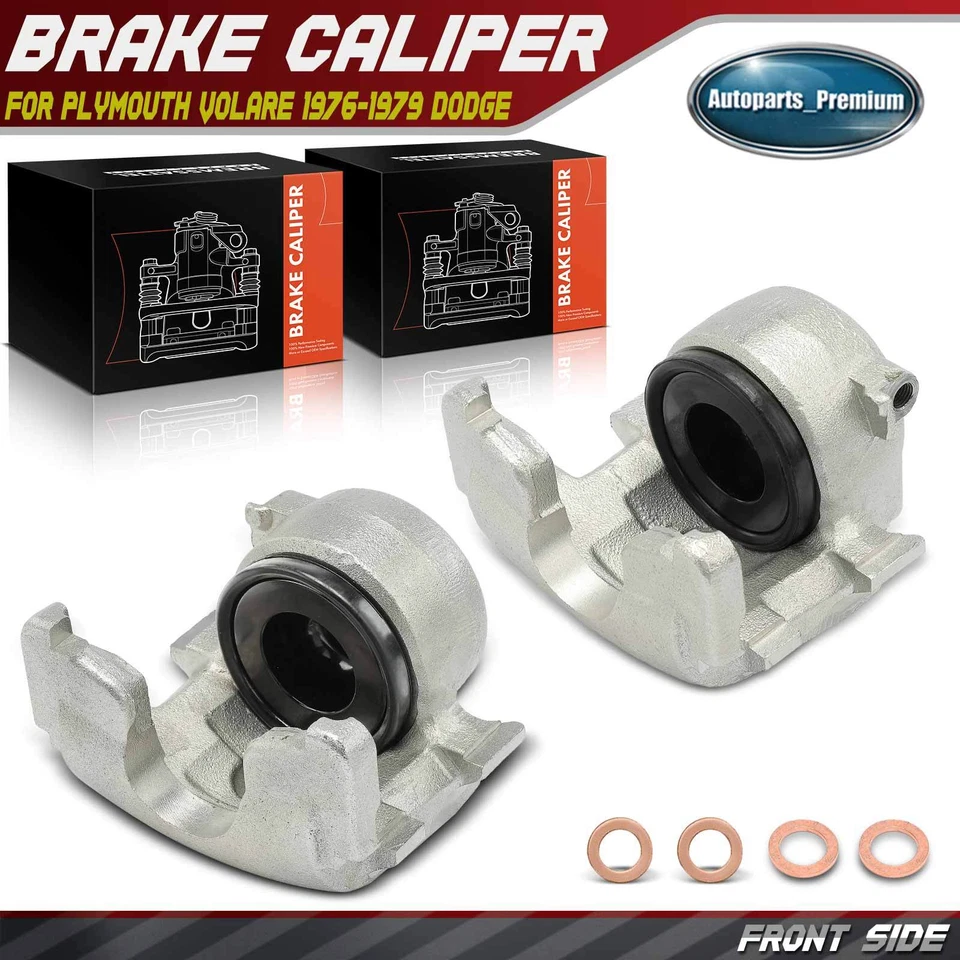 2Pcs Front Side Brake Caliper for Plymouth Volare 1976-1979 Dodge Diplomat 77-79 - Image 1 of 4