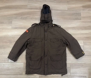 Flying Cross Men's Goretex Parka Jacket 2XL Brown San Francisco Muni USA *FLAW - Picture 1 of 19