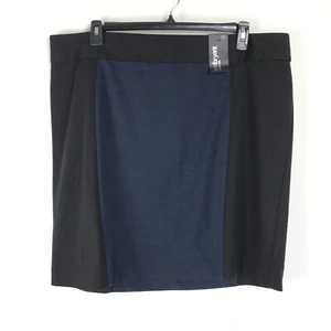 NEW Lane Bryant Knit Pencil Skirt Women's Plus Size 22 Colorblock Stretch Career - Picture 1 of 11