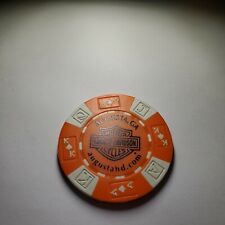 Augusta, Georgia Harley Davidson Poker Chip / Orange & White