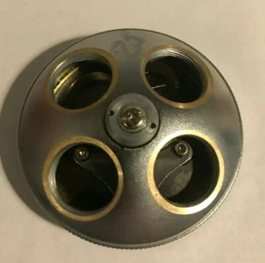 Microscope Objective Lens Turret with 4 RMS-Threaded (15mm) Mounting Ports Metal - Picture 1 of 3
