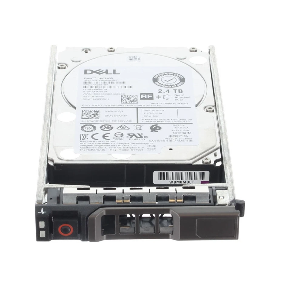 Dell Seagate 2.5" 2.4TB 10K 12GBPS 512e SAS Hard Drive - RWR8F ST2400MM0159 - Image 1 of 1