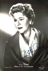 Paula Wessely Original Signature On Waiter- Card- No. 8316