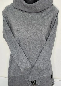 Loft Gray Jersey Knit 100% Cotton Long Sleeve Sweater Womens Size Small - Picture 1 of 6