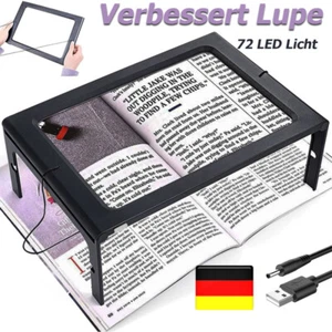 NEU 2025 Verbessert Lupe mit 72 LED Licht 3X Leselupe mit Hängeseil für Senioren - Bild 1 von 15