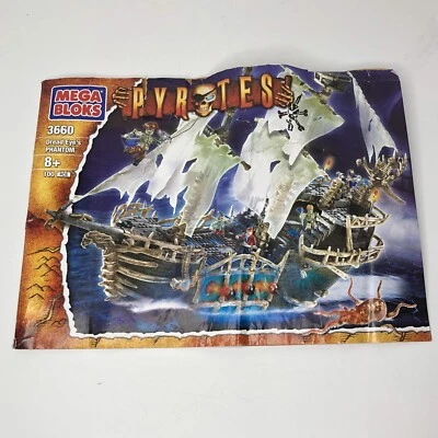 Mega Bloks Pyrates Pirates 3660 Dread Eye’s Phantom INSTRUCTIONS MANUAL ONLY - Image 1 of 4