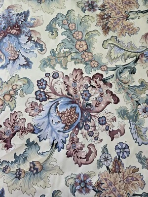 Tecido vintage 5th Avenue Designs floral jacobino Crowson pré-encolhido protegido 54x94" - Imagem 1 de 4