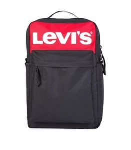 Neu mit Etikett Levi's Erwachsene L-Pack Rucksack schwarz rot Logo Schultasche volle Größe $ 55 4C469 - Bild 1 von 1