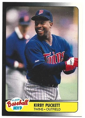 1990 Fleer Baseball MVP's #29 Kirby Puckett Minnesota Twins HOF - Image 1 of 2