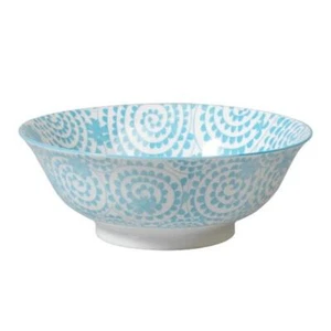 Blue Swirls Salad Bowl Porcelain 21x21x7cm - Picture 1 of 1