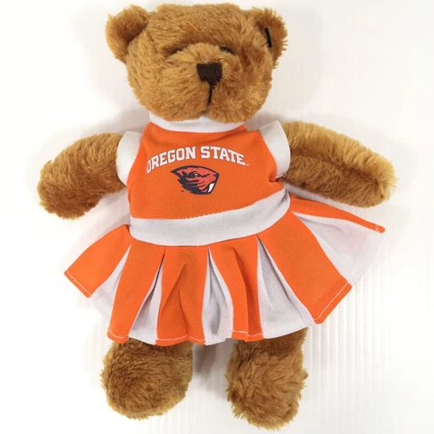 Oregon State Beavers Cheerleader 8” Plush Teddy Bear Stuffed Animal Toy -no tag Cover