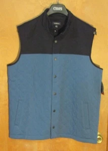 Men's "Croft&Barrow" Size XL, Blue/Dk Blue, Snap Front, Ultrasoft, Quilted, Vest - Picture 1 of 2
