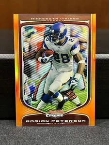 ADRIAN PETERSON 2009 Bowman Chrome ORANGE Refractor #30 Minnesota Vikings /25 - Picture 1 of 2