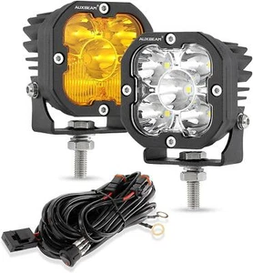 Auxbeam X-PRO SERIES 3" 40W LED Pods Cube 4800LM White And Yellow Fog Lights - Foto 1 di 12