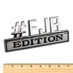 Emblema de cromo grande de 7" #FJB EDITION Badges se ajusta a Fender Car Truck USA Redneck FJB - Imagen 1 de 1