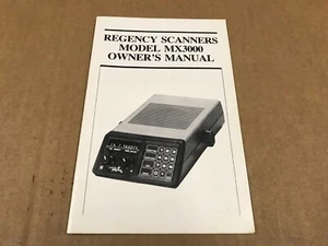 Vintage Regency Scanners Model MX3000 Owner's Manual - Photo 1/5