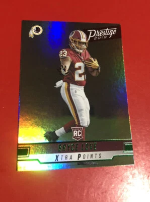 2019 Prestige Football Bryce Love Redskins Xtra Points Green SP rookie #271 - Image 1 of 2