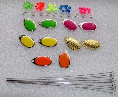 80 Teile Spinner bau,French Spinner Blätter Größe 4, Gelenke, Spinner Achse, Neu - Bild 1 von 2