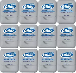 Glide Deep Clean Zahnseide Cool Mint 4M (4, 3 Yd/Vg) (12er Pack) - Bild 1 von 11