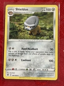 Pokemon Shieldon 109/189 NM Astral Radiance Pull to Sleeve NM/M - Picture 1 of 7