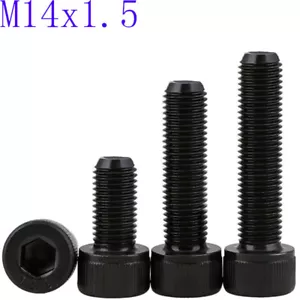M14-1.5 FEINGEWINDE Steckschlüssel Kopfkappen Schrauben 12,9 legierter Stahl schwarz oxid DIN 912 - Bild 1 von 4
