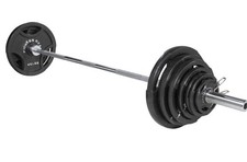 300 lb. Olympic Weight Set Fitness Gear Barbell Clamps Easy Grip. Fast Shipping!