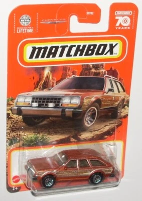 2023 Matchbox Chrysler 1980 AMC Eagle Sport Wagon Brown Diecast Wood Panel MOC - Image 1 of 2