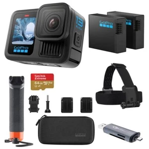 GoPro HERO13 Black Camera Accessory Bundle + Head Strap OTG Card Reader - Picture 1 of 10