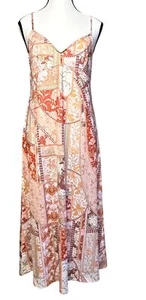 Zimmermann abito donna babydoll floreale patchwork slip midi-maxi taglia US 8/2 - Foto 1 di 17