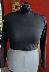 Shirt bauchfrei rückenfrei schwarz Gr 40 /42 - Bild 1 von 3