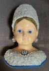 #220 DOLL HEAD Altered Art ASSEMBLAGE Jeweled Ornate UPCYCLED