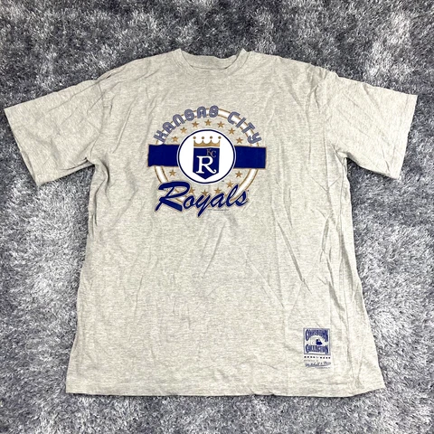 Kansas City Royals Shirt Mens 2XLT Tall Mitchell & Ness Copperstown Collection Cover