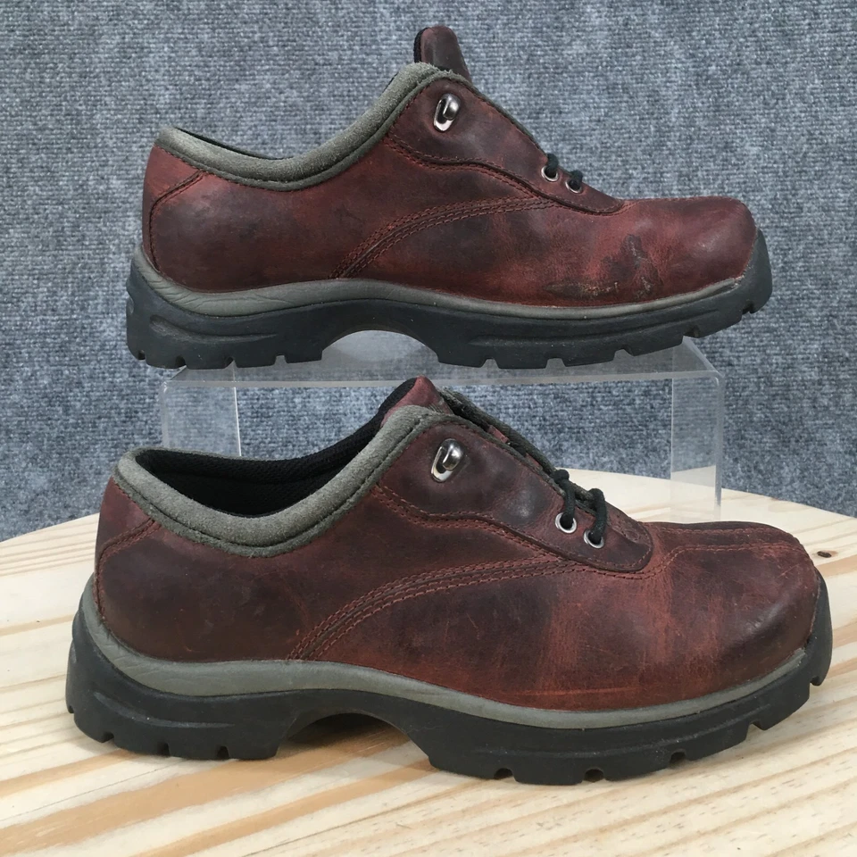 Teva Zapatos Mujer 7.5 Nómada Oxford Senderismo Resistente Escalada Granate Cuero Con Cordones Foto 1 de 4