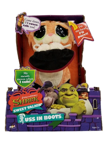 Shrek Sweet Talking Puss In Boots Stuffed Plush Cat Stuffed Animal Pal Cover