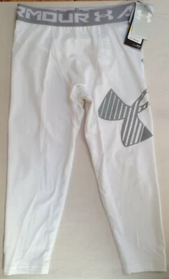 NWT UNDER ARMOUR BOYS BASE LAYER WHITE L0NG PANTS UNDERWEAR 1289963 M $29.99 - Image 1 of 2